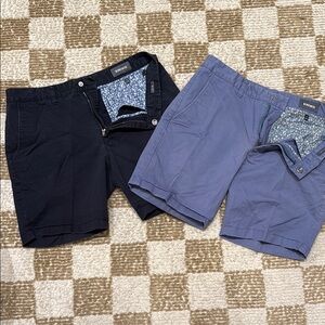 Bonobos Men's Shorts - Black and Blue 32